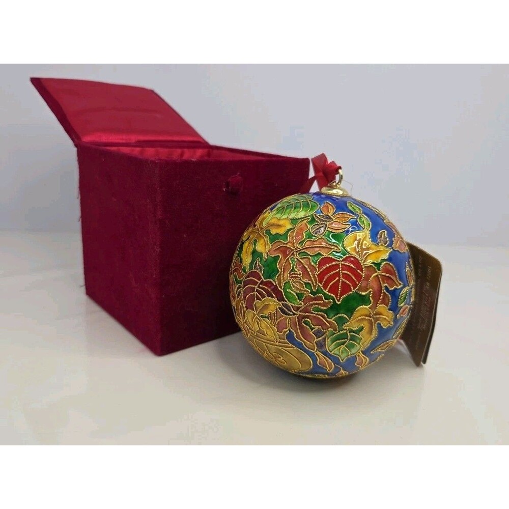Dillard's Cloisonne Ornament Handcrafted in Beijing w/ Copper wire & Enamel NWB